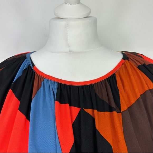 Stine Goya Ophelia Dress Size XS Oversized Long Sleeves Midi Bold Pattern - Picture 3 of 10